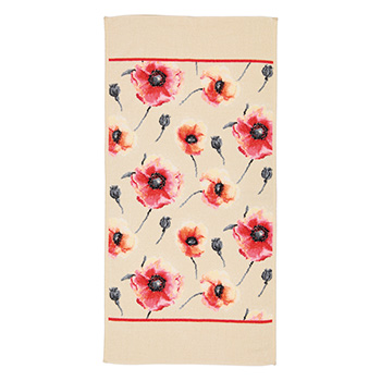 [일시품절] 훼이라 양귀비 핸드타월 50x100cm 독일직수입 먼지없고 부드러운 프리미엄 수건