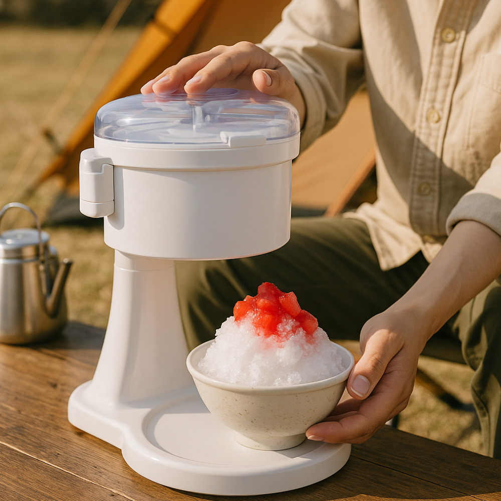 자동 눈꽃빙수기 가정용 얼음 가는 팥빙수 기계 분쇄기 빙삭기