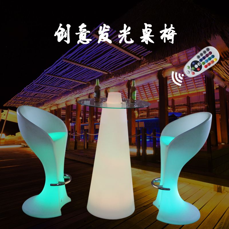 스탠딩 LED 테이블 파티 클럽 루프탑 높은 클럽테이블 풀 바 야광 - 상세 이미지 5