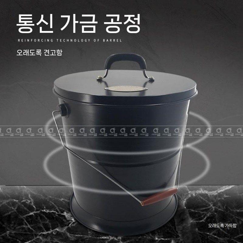 업소용 숯통 숯보관통 탄소 숯보관함 보관함 소화통 원형 - 상세 이미지 4
