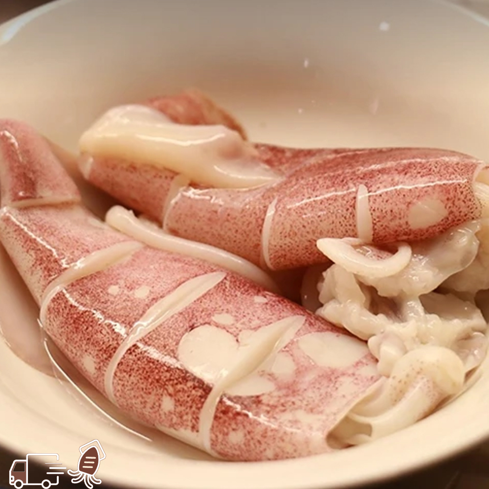 손질완료 원양산 오징어 급냉 통오징어 청결 손질 500g - 상품 이미지
