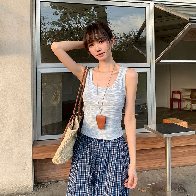 여자 루즈핏 오버핏 셔츠 슬림핏 민소매 나시 봄 여름 베이직 데일리 데이트룩 코디 단품 TZ07450P - 상세 이미지 3