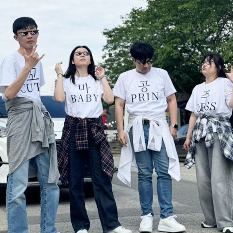 꼬마공주들 친구 여행 티셔츠 우정 가족 티 옷 단체 복 반팔 웃긴 템 5종 재밌는 병맛 - 상세 이미지 4
