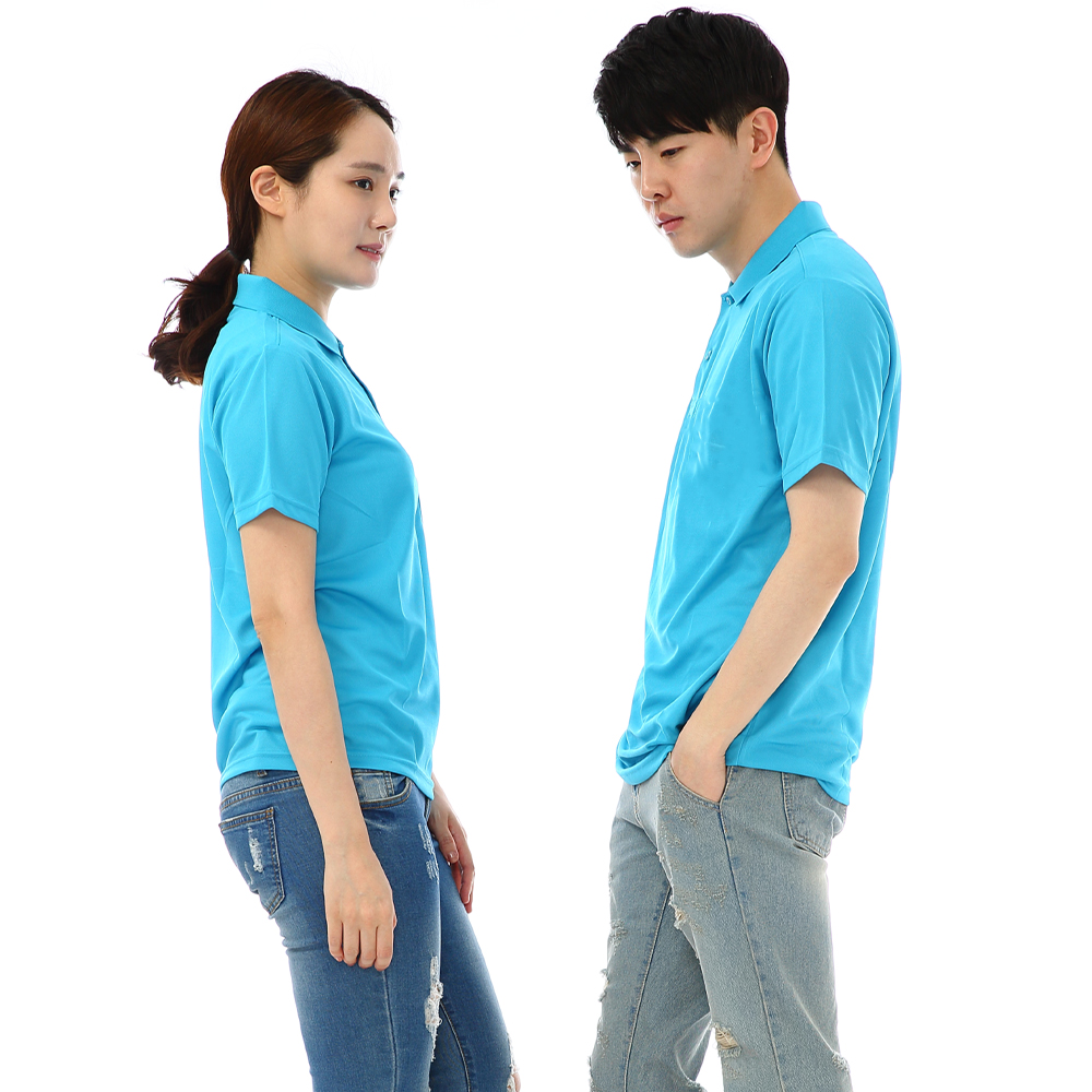 (16color)쿨론기능성왼포켓없음 물색반팔티셔츠 식당 카페 단체티 홀서빙복 - 상세 이미지 2