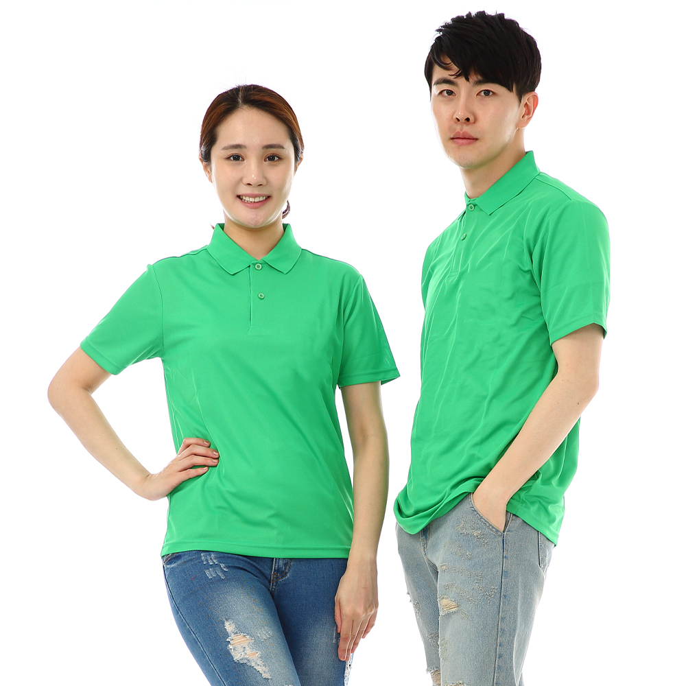 (16color)쿨론기능성 왼포켓없음 그린반팔티셔츠 식당 카페 단체티 홀서빙복 - 상세 이미지 2