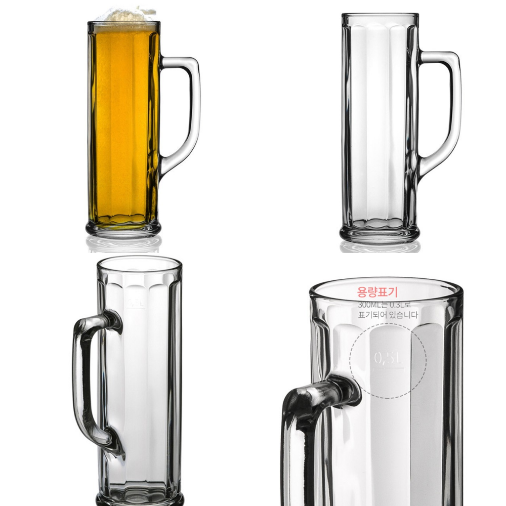 맥주500잔 하이볼잔 생맥주잔 500ml 얼음 아이스아메리카노 컵 유리컵 이미지 8