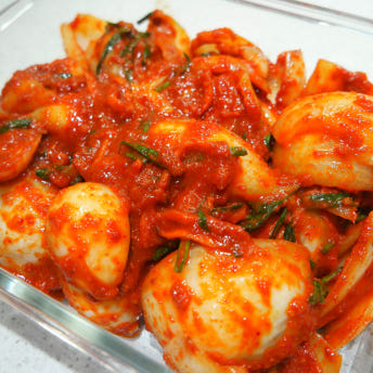 핵폭탄김치 양파김치 양파줄기 매운 실비 불김치 1kg