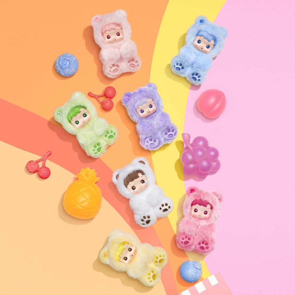 팝마트 정품 하치푸푸 젤리곰 시리즈 인형 키링 플러시 블라인드 박스 구미 접착제 에나멜 랜덤 - 상품 이미지