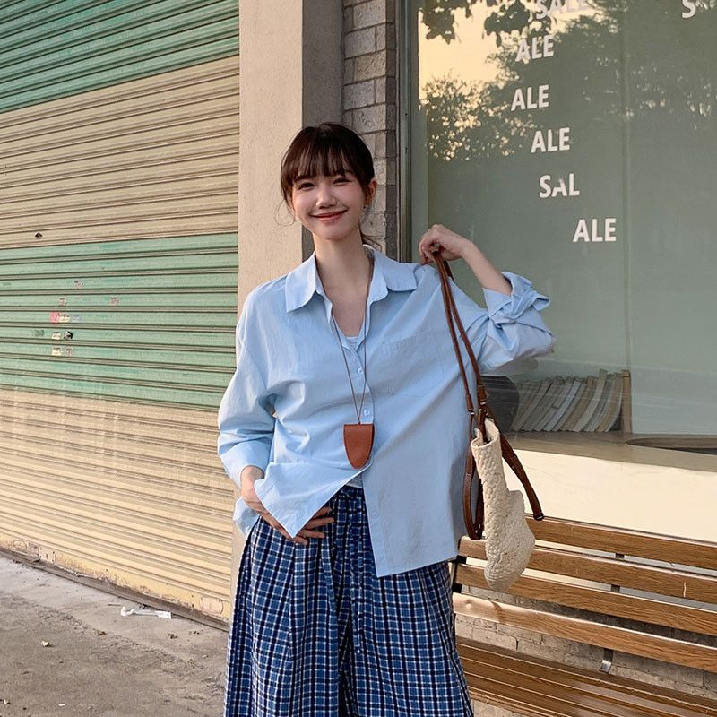 여자 루즈핏 오버핏 셔츠 슬림핏 민소매 나시 봄 여름 베이직 데일리 데이트룩 코디 단품 TZ07450P - 상세 이미지 4