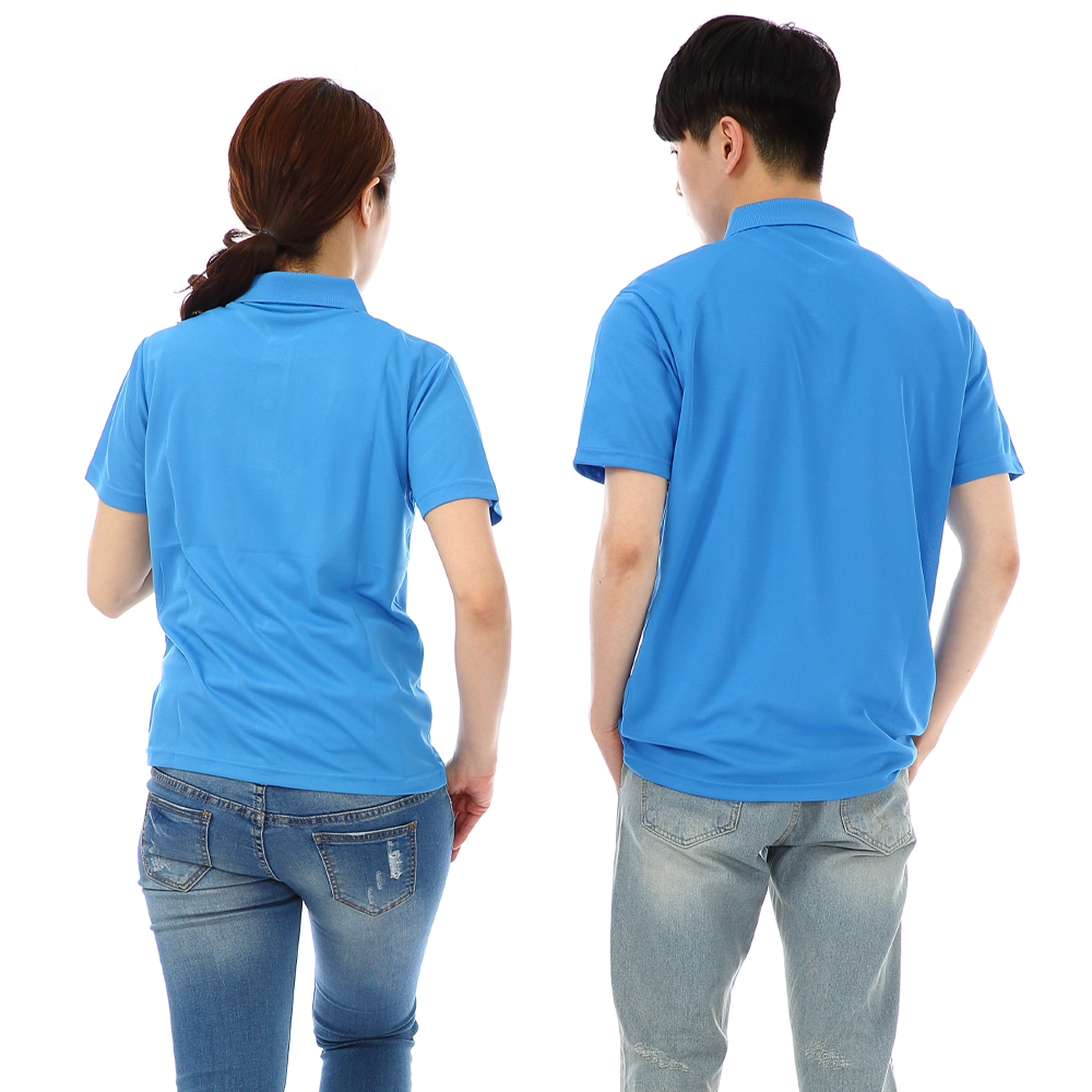(16color)쿨론기능성왼포켓없음 코발트색반팔티셔츠 식당 카페 단체티 홀서빙복 - 상세 이미지 3