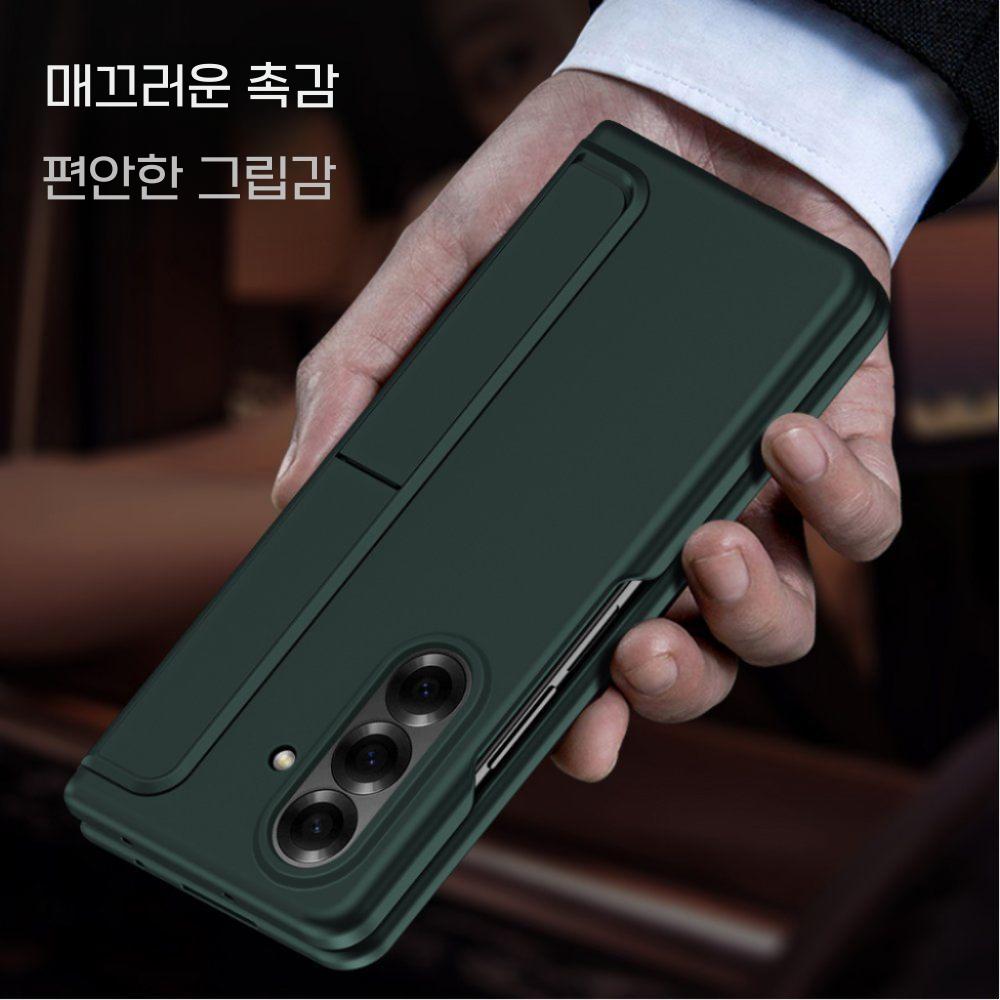 갤럭시 z폴드7 케이스 액정 보호 필름 탈부착 모듈 s펜 슬롯 킥스탠드 커버 검은색 스택 펜슬롯 펜 포함 삼성 갤럭시 z 폴드 7 - 상세 이미지 4