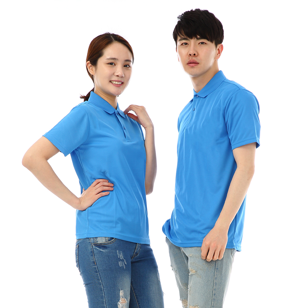 (16color)쿨론기능성왼포켓없음 코발트색반팔티셔츠 식당 카페 단체티 홀서빙복 이미지 6