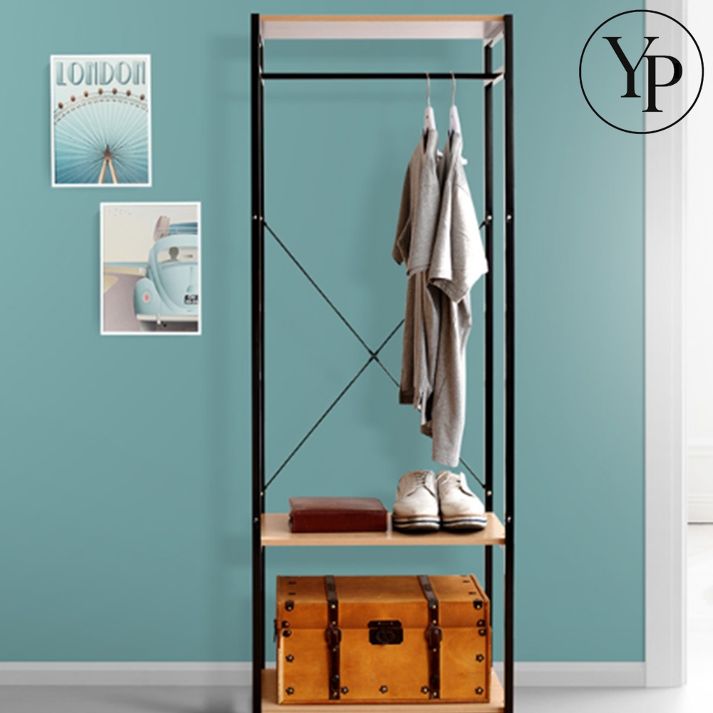 틈새 수납형 조립식 행거 스탠드 드레스룸 커버 옷장대체 모듈 오픈형 선반