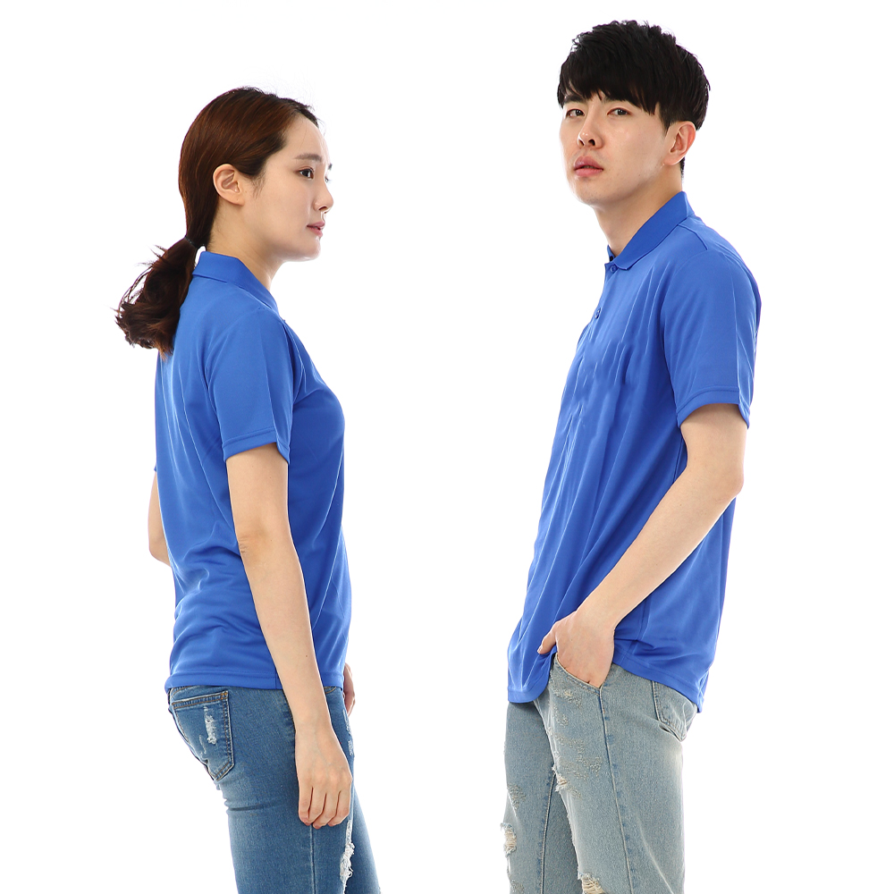 (16color)쿨론기능성 왼포켓없음 딥블루반팔티셔츠 식당 카페 단체티 홀서빙복 - 상세 이미지 3