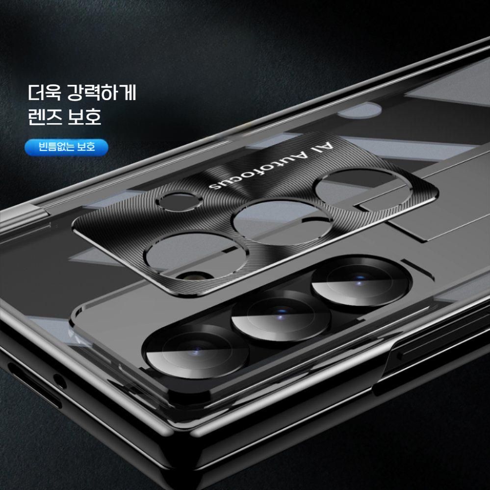 갤럭시 z폴드7 케이스 강화 유리 필름 통합 s펜 힌지 홀더 투명 도금 커버 Yuanfeng Blue 펜 포함 삼성 갤럭시 z 폴드 7 - 상세 이미지 5