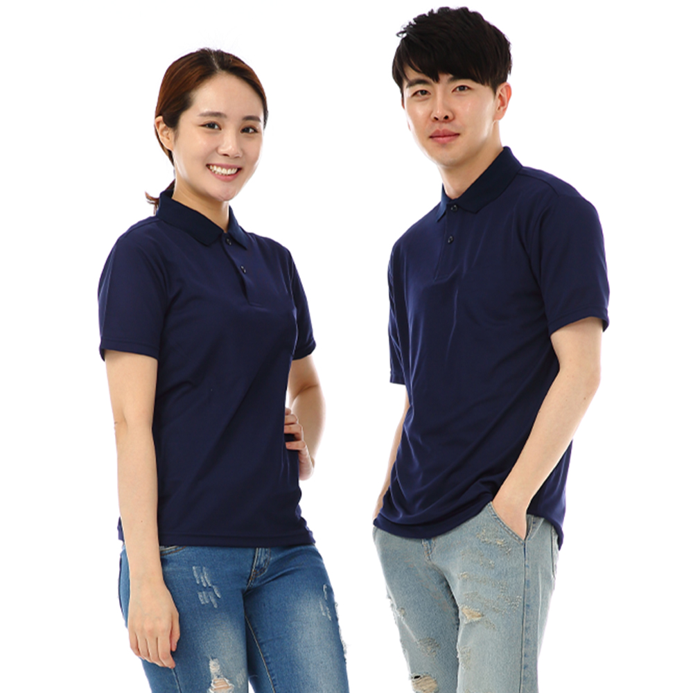(16color)쿨론기능성왼포켓없음 곤색반팔티셔츠 식당 카페 단체티 홀서빙복 - 상품 이미지
