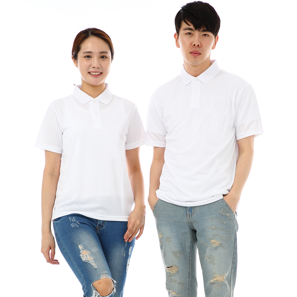 (16color)쿨론기능성왼포켓없음 백색반팔티셔츠 식당 카페 단체티 홀서빙복 - 상세 이미지 2