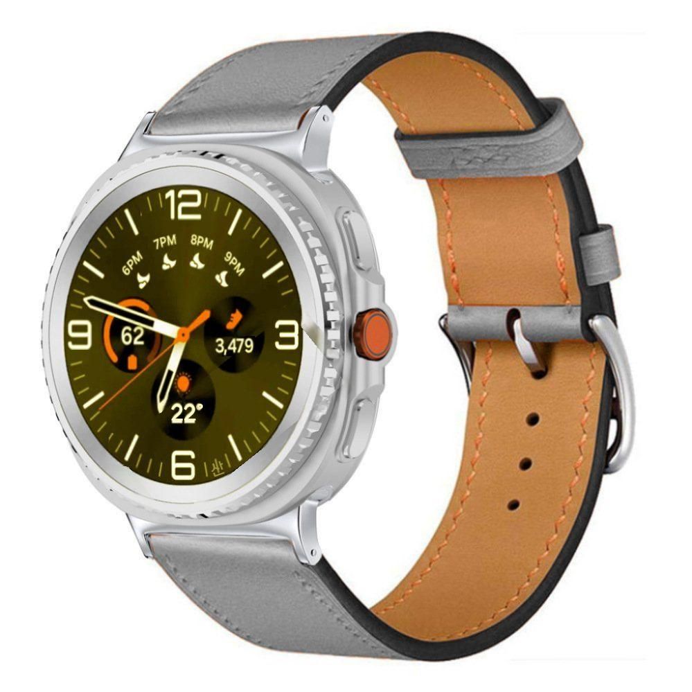 갤럭시워치8 클래식 울트라2 스트랩 티타늄 커넥터 고급 가죽 밴드 하얀색 Watch8 40/44mm+실버 헤드 - 상세 이미지 5
