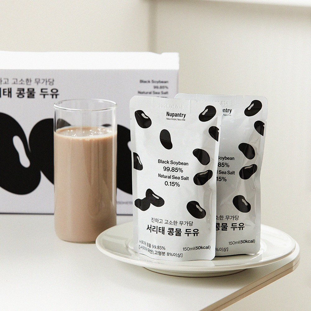 누팬트리 서리태 콩물두유 무가당 무첨가 검은콩 박스 150ml, 30개 - 상세 이미지 2