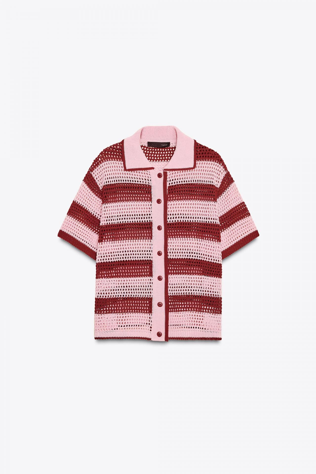 자라 니트 폴로 가디건 3920/284 PINK