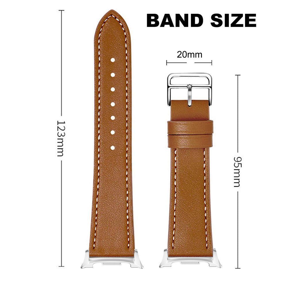갤럭시워치8 클래식 울트라2 스트랩 티타늄 커넥터 고급 가죽 밴드 하얀색 Watch8 40/44mm+실버 헤드 - 상세 이미지 3