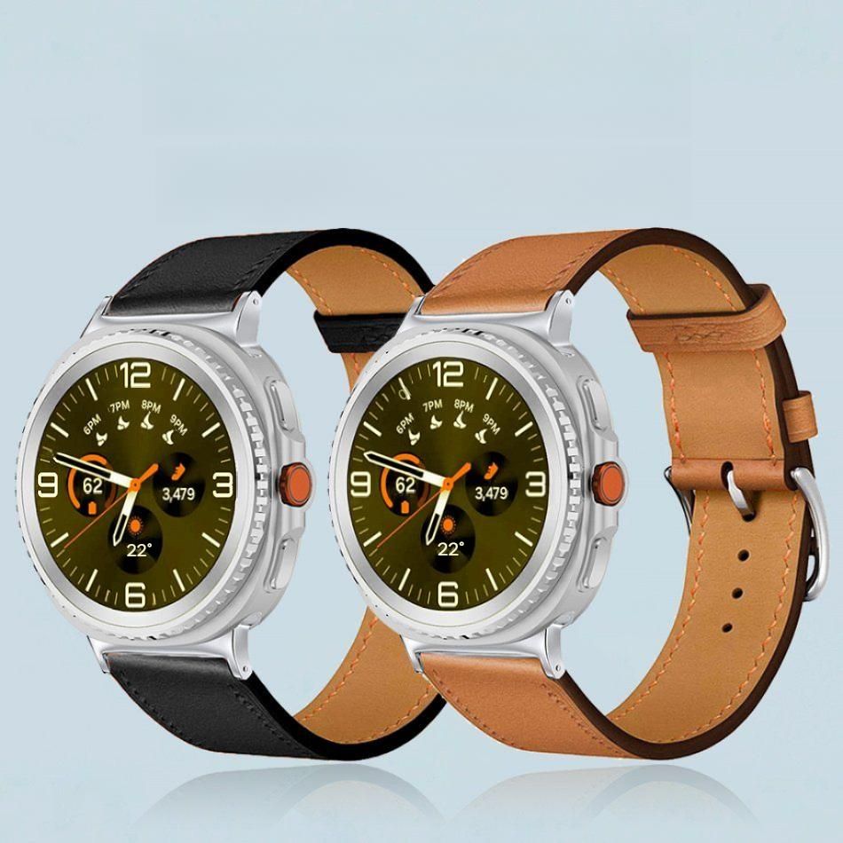 갤럭시워치8 클래식 울트라2 스트랩 티타늄 커넥터 고급 가죽 밴드 하얀색 Watch8 40/44mm+실버 헤드 - 상세 이미지 2