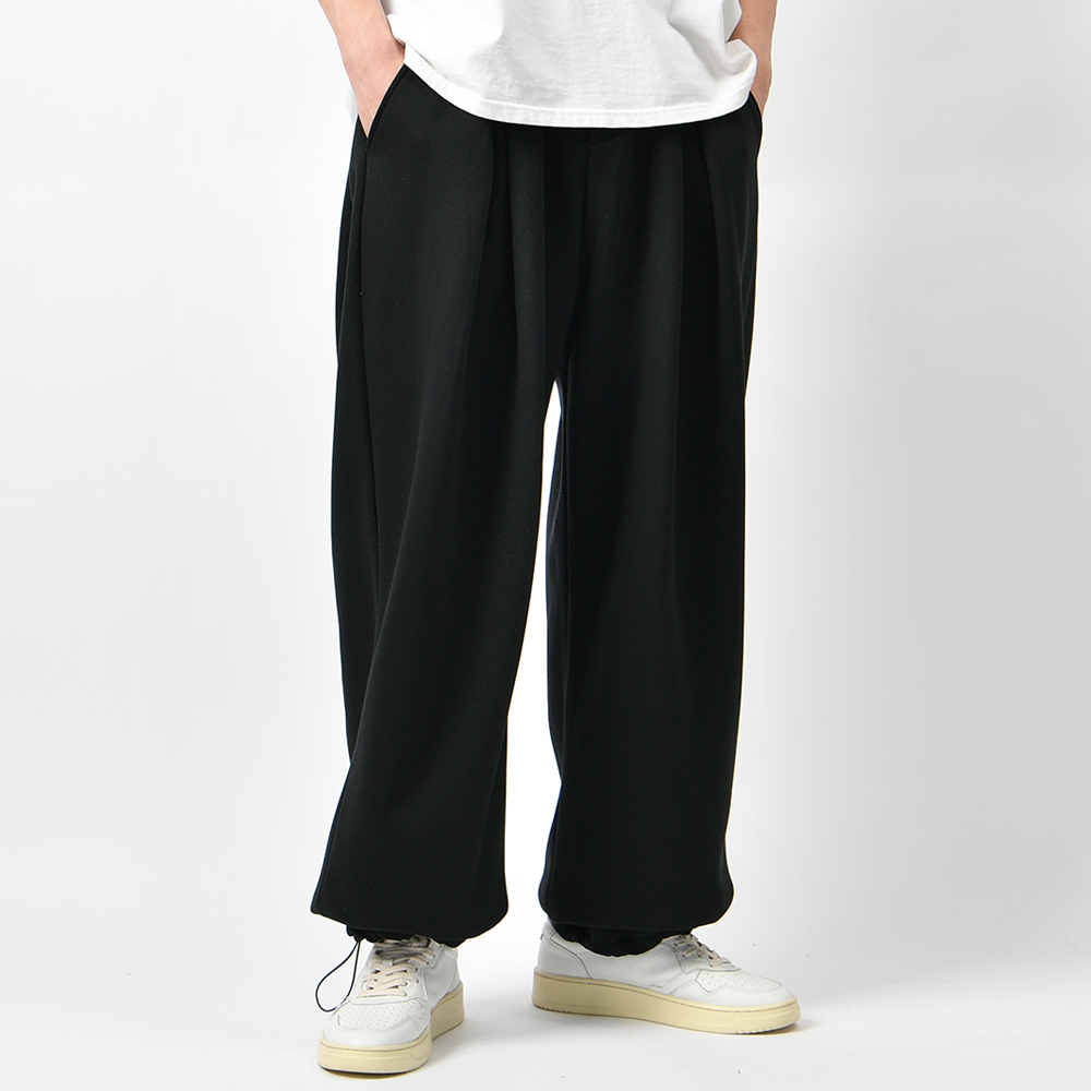 남자 조거팬츠 여름 쿨 핀턱 스판 와이드 2way 밴딩 바지 - 상세 이미지 2