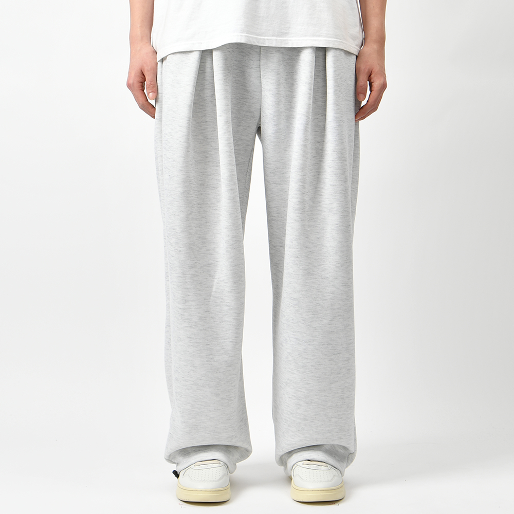 남자 조거팬츠 여름 쿨 핀턱 스판 와이드 2way 밴딩 바지 - 상세 이미지 4