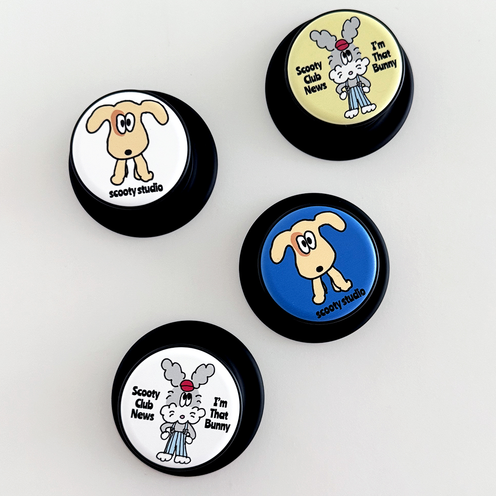 디플릭 - Doggy White / 맥세이프 그립 톡 스마트 홀더 핸드폰 자석