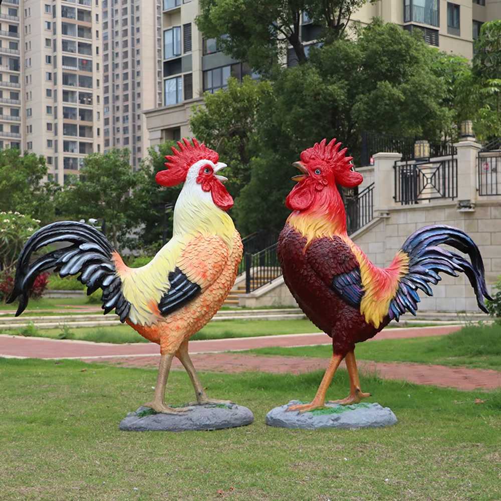 닭모형 대형 조각 장식품 정원 조형물 수탉 암탉 마당 - 상세 이미지 3