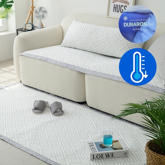 냉감 돌쇼파패드 듀라론 (90x200) 국산 넓은 흙 소파 여름 쿨매트
