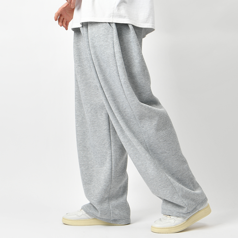 남자 조거팬츠 여름 쿨 핀턱 스판 와이드 2way 밴딩 바지 - 상세 이미지 3