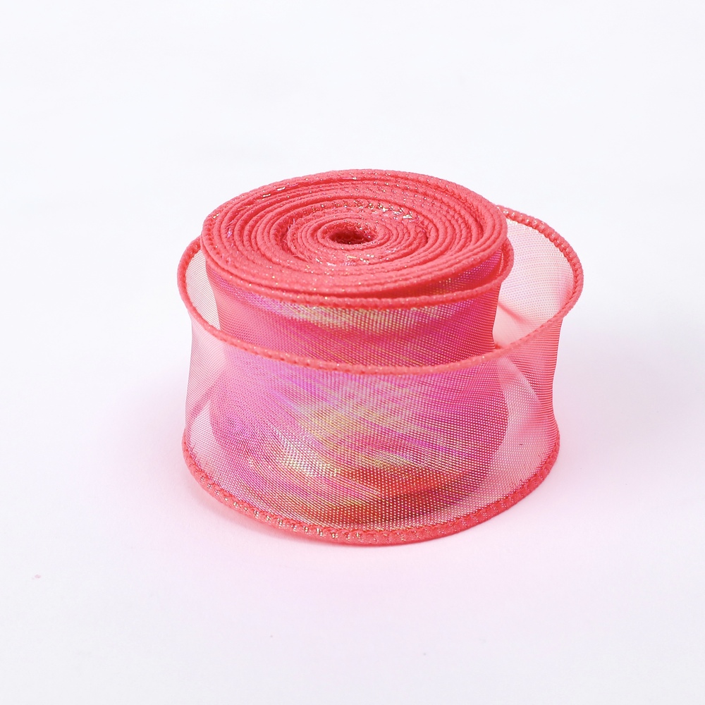 청첩장 오간디 리본 9m 40mm 오간자 오로라 청첩장 펄 선물포장 공예 끈 이미지 4