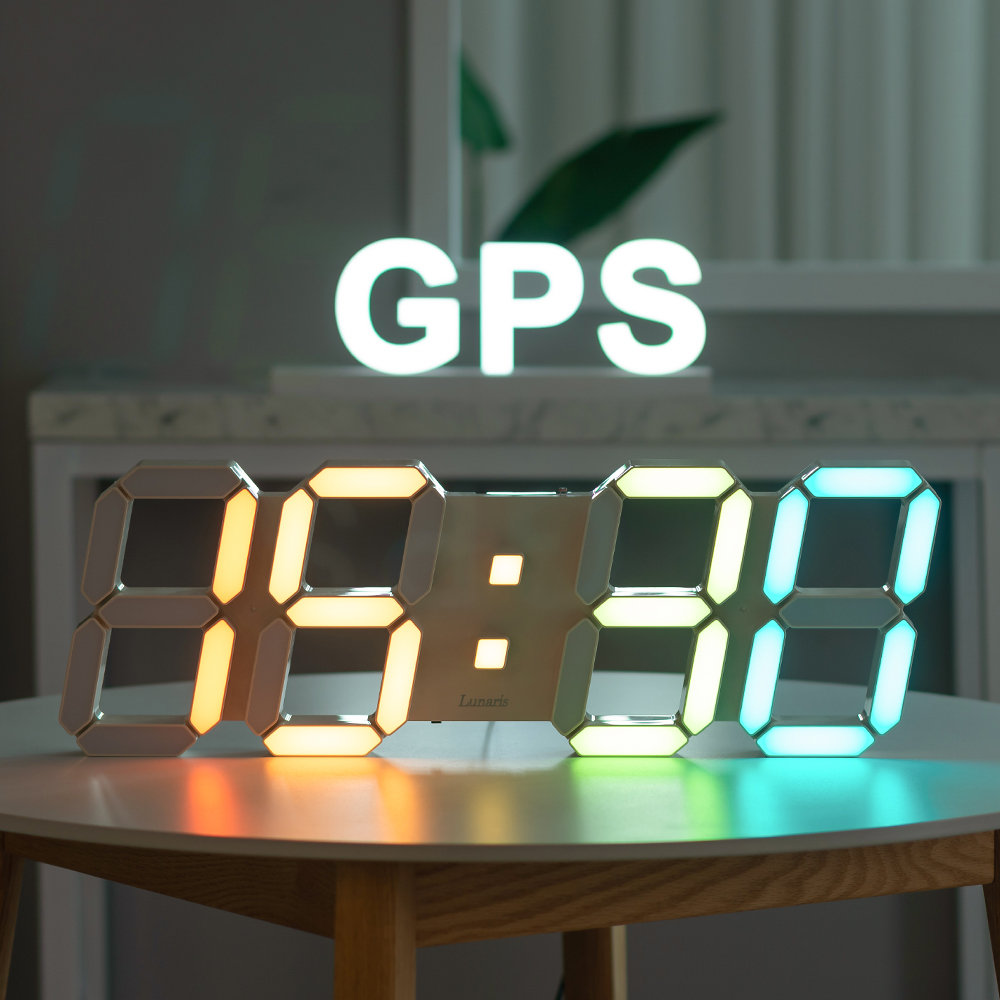 루나리스 오로라 GPS 수신 LED 벽시계 54cm - 메인 이미지
