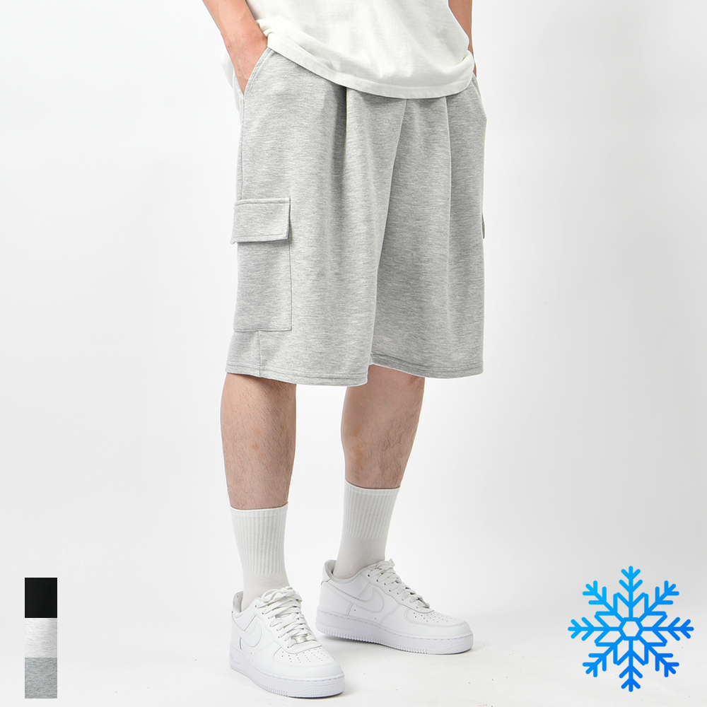 남자 반바지 버뮤다팬츠 여름 와이드 카고 냉감 밴딩 6부 - 상품 이미지