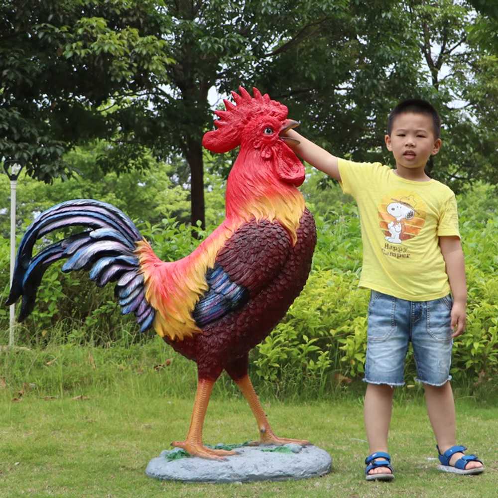 닭모형 대형 조각 장식품 정원 조형물 수탉 암탉 마당 - 상세 이미지 4