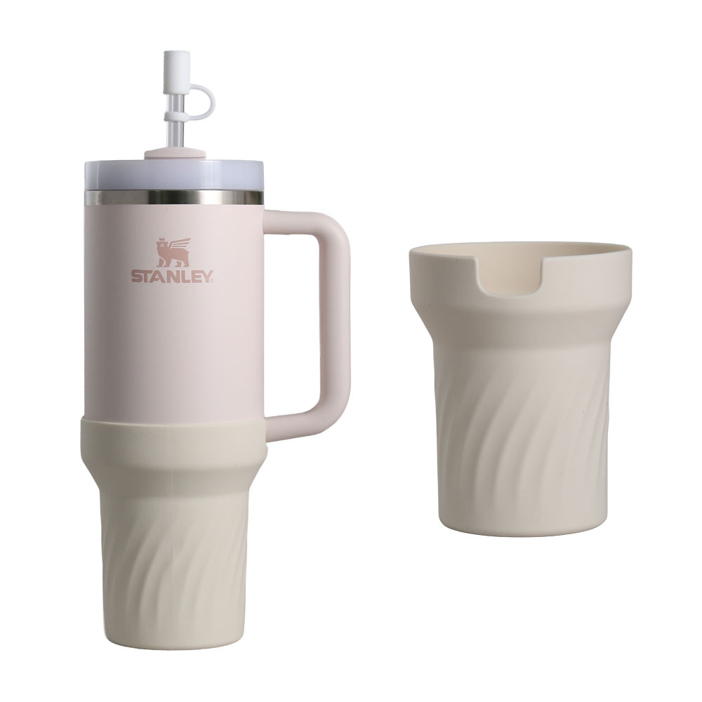 아이크빈 스탠리 스타벅스 텀블러 호환 롱 바닥 커버 1.18L, 아이보리