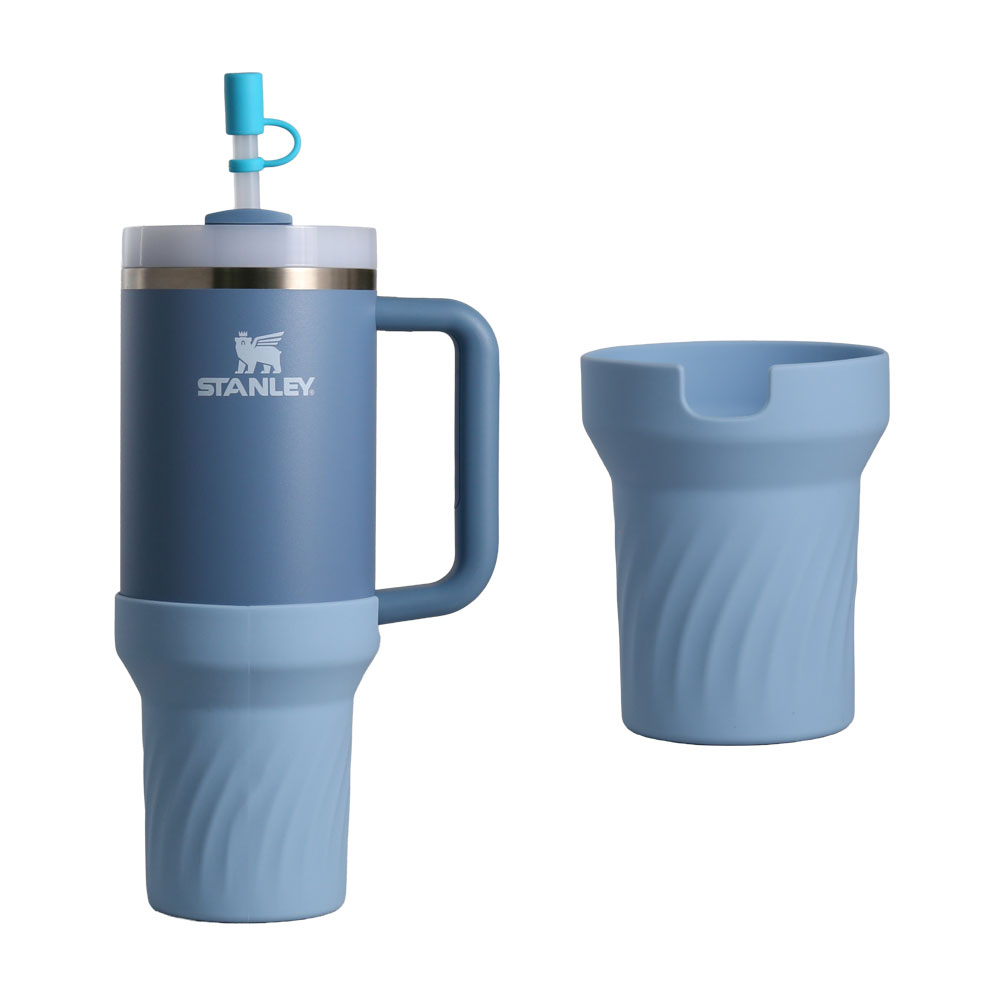 아이크빈 스탠리 스타벅스 텀블러 호환 롱 바닥 커버 1.18L, 블루