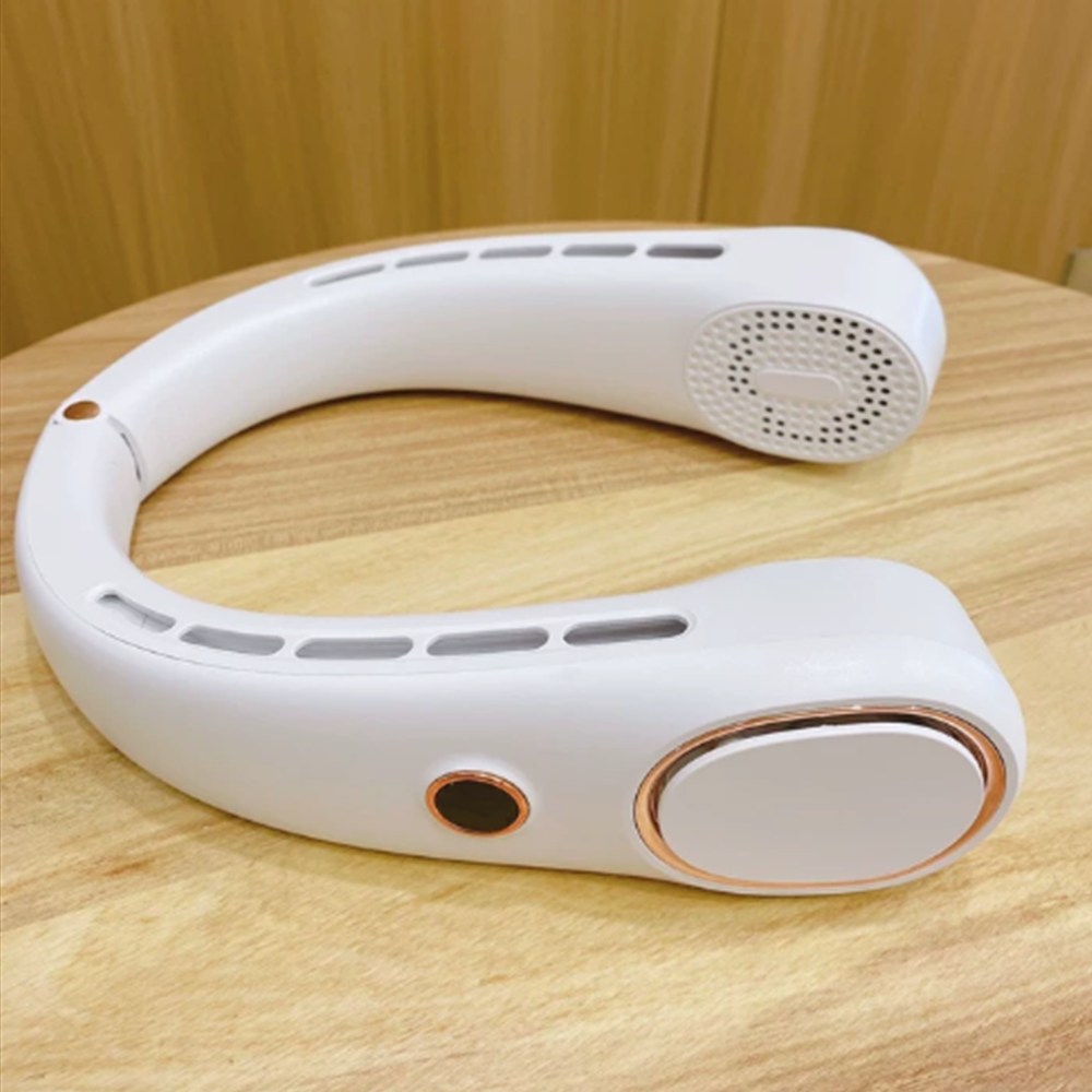 저소음 냉풍 넥선풍기 목걸이선풍기 넥풍기 넥쿨러 휴대용 넥밴드 화이트 6000mAh 8H