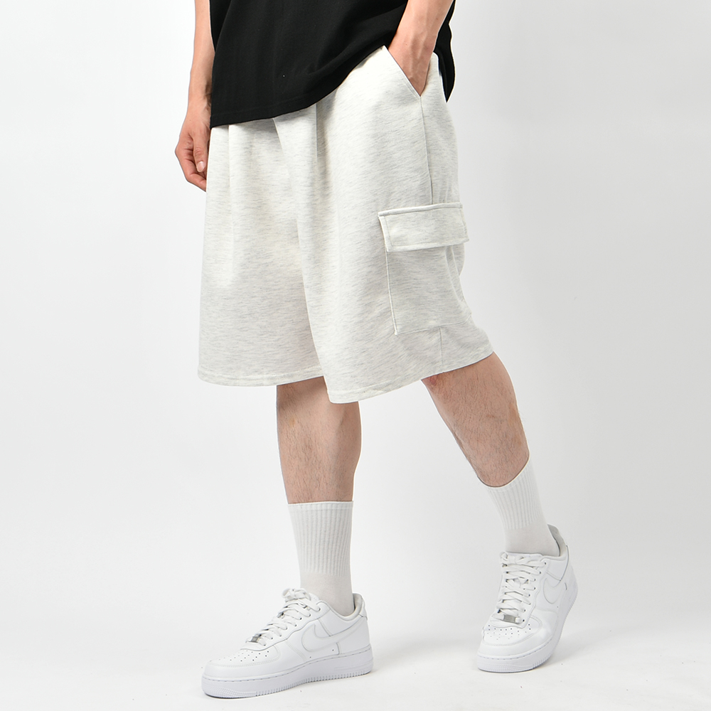 남자 반바지 버뮤다팬츠 여름 와이드 카고 냉감 밴딩 6부 - 상세 이미지 4