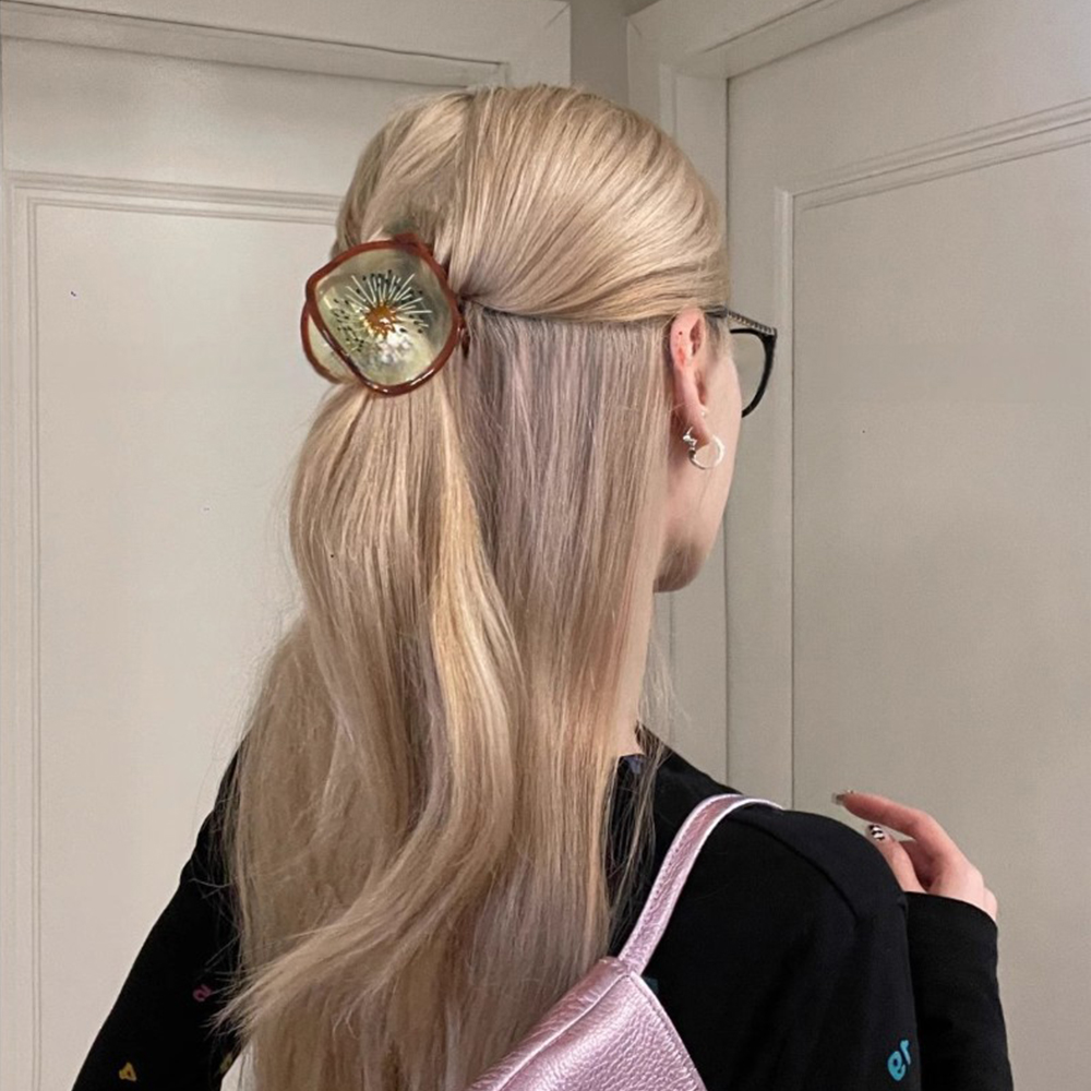 귀여운 키위  집게핀 미니 반머리집게핀