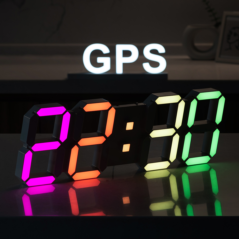루나리스 오로라 GPS 수신 LED 벽시계 54cm - 상세 이미지 3