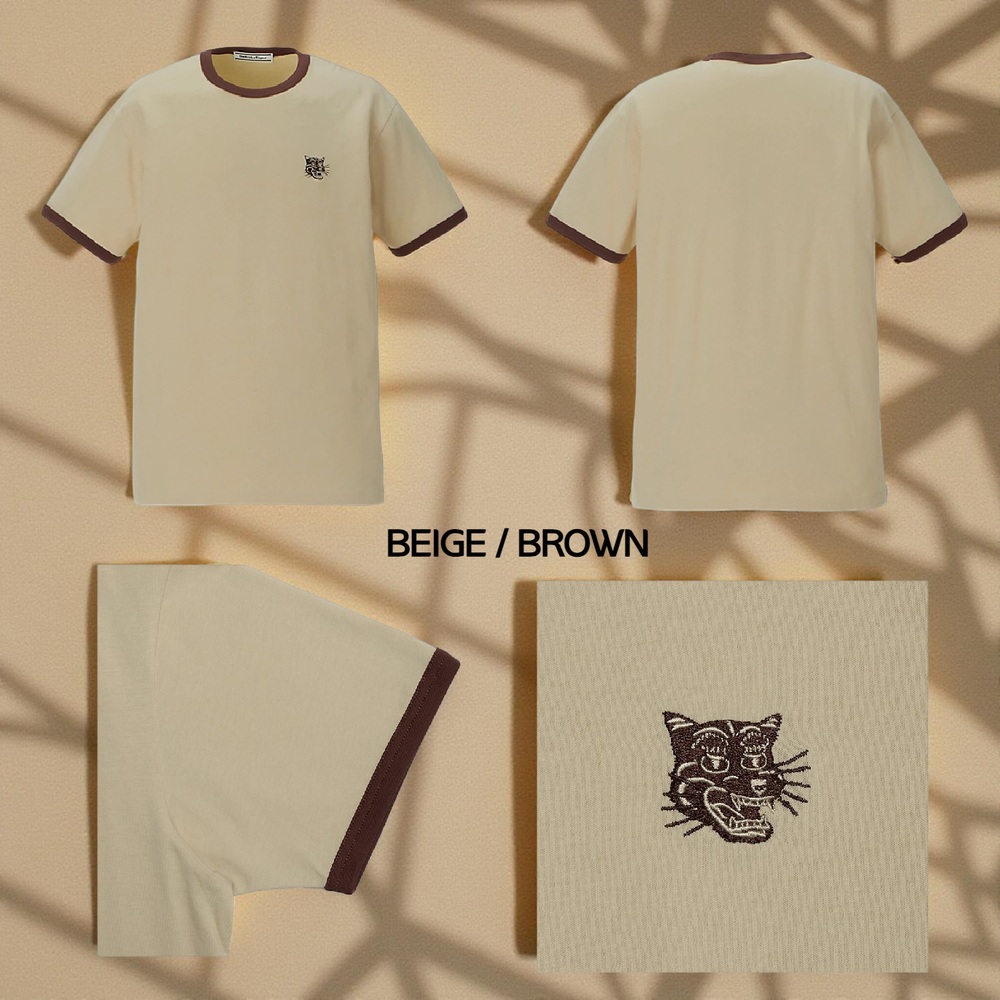 오니츠카타이거 링거 그래픽 반팔 티셔츠 남성 2183B199 BEIGE/BROWN M - 상세 이미지 2