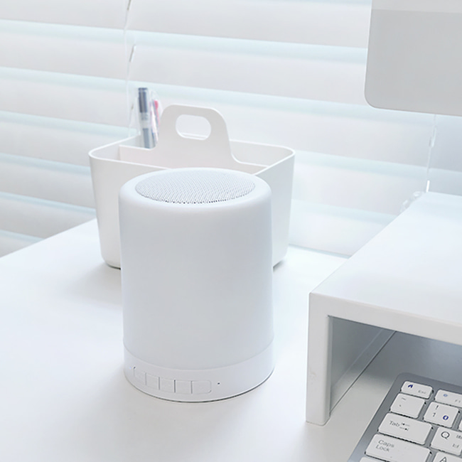 7가지 레인보우 무선 블루투스 터치 무드등 360도 무지향성 휴대용 실내 야외 캠핑 스피커 이미지 2