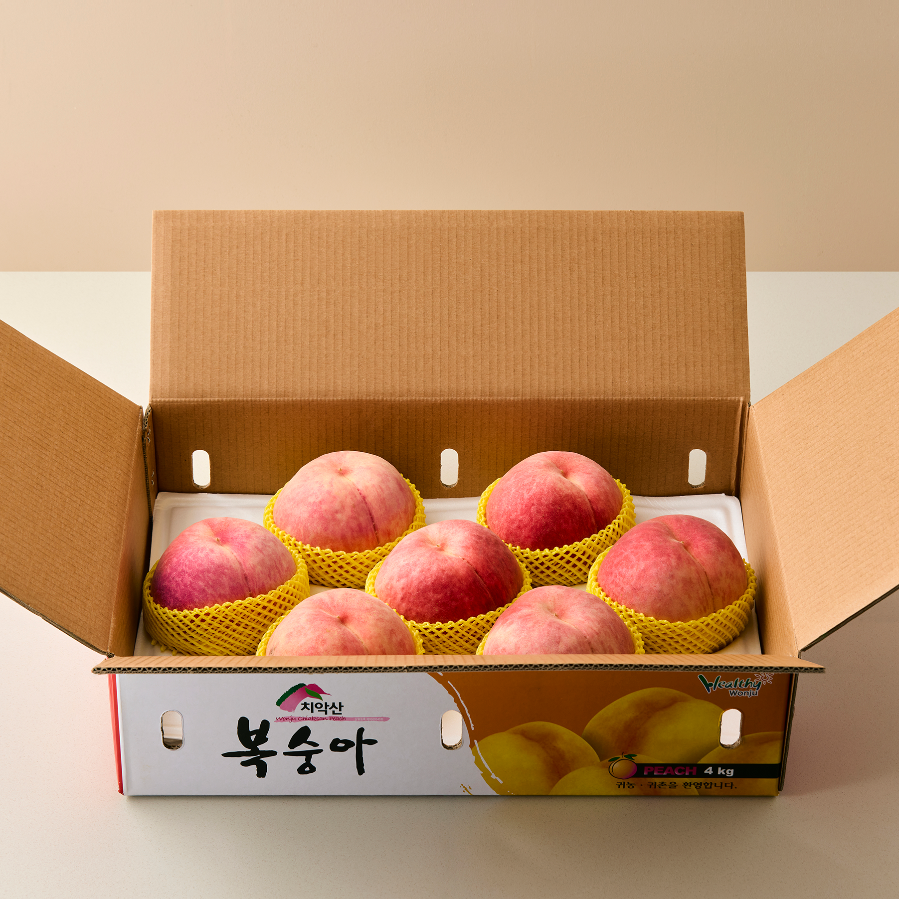 [프리미엄] 치악산 복숭아 선물용 당도선별 원주 납작 도넛 천중도 백도 황도 딱딱한 복숭아 - 상세 이미지 5
