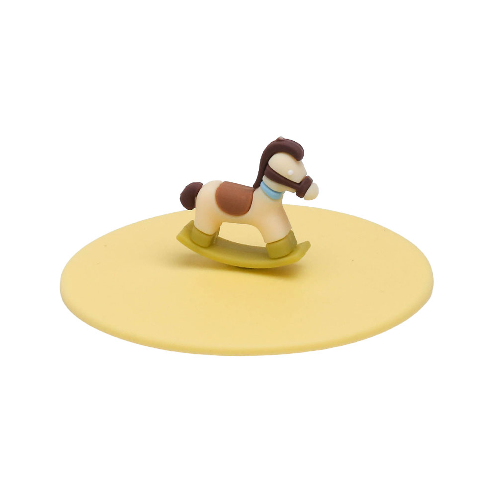 아이크빈 컵 뚜껑 머그컵 덮개 실리콘 머그리드 목마-옐로우