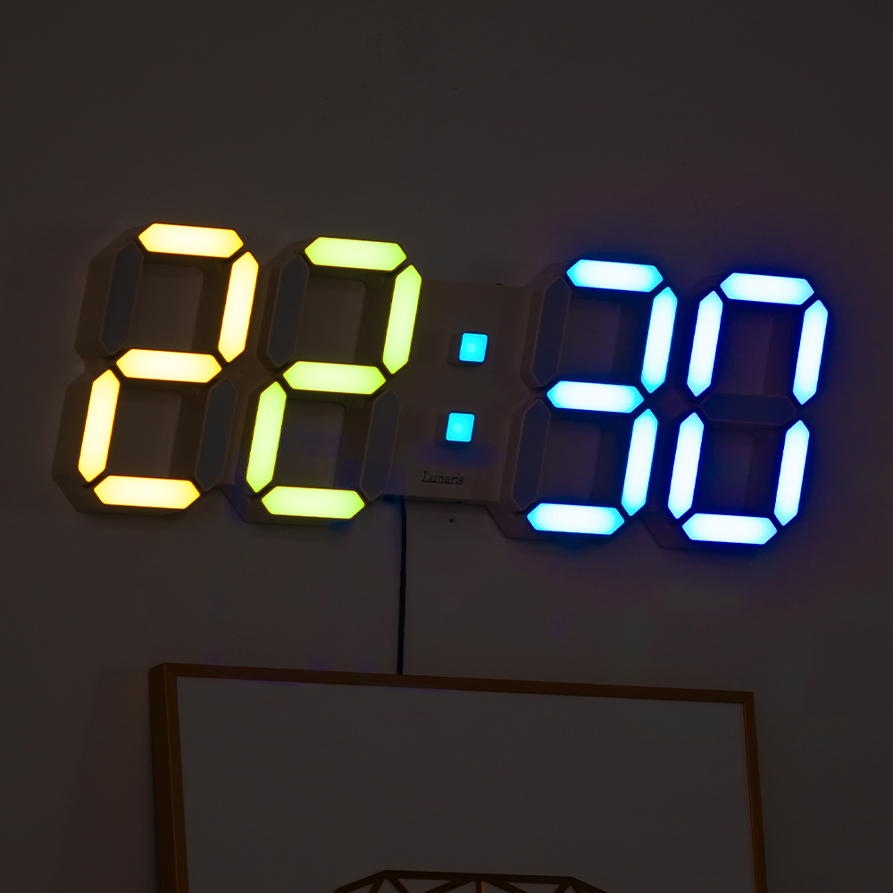 루나리스 오로라 GPS 수신 LED 벽시계 54cm - 상세 이미지 2
