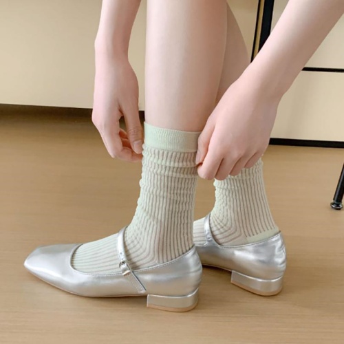 샌들양말코디 다리얇아보이는 안흘러내리는 양말 여름 치마 시스루 이미지 6