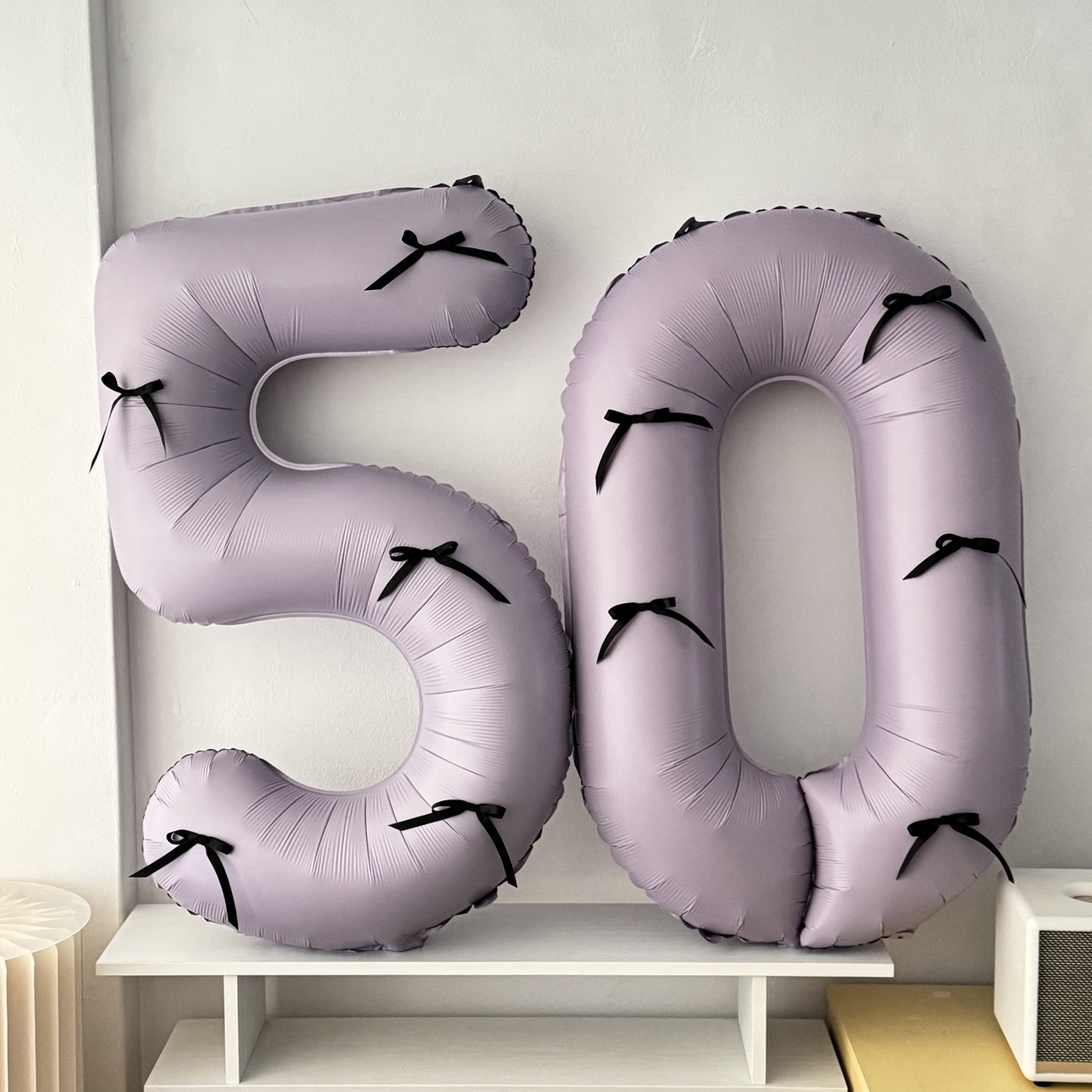 50일 아기 셀프 촬영 숫자 풍선 파스텔블루 화이트