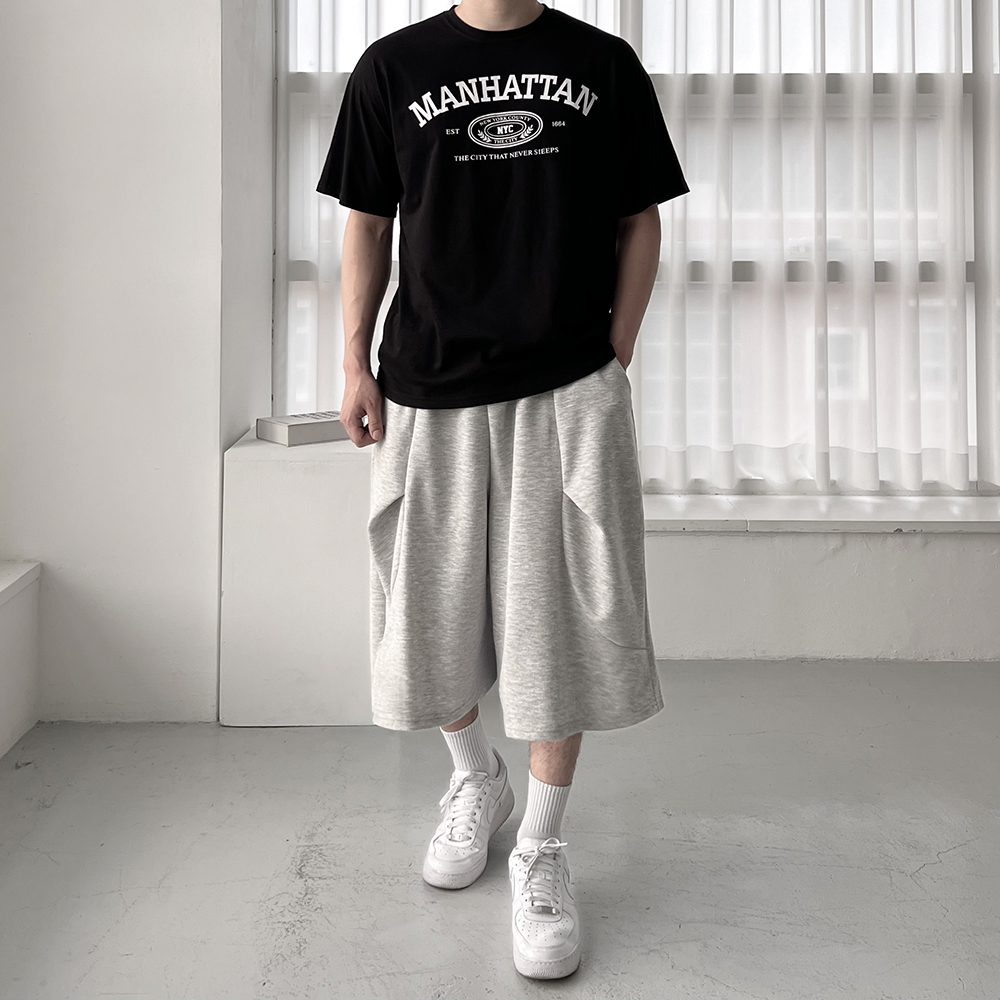 남자버뮤다팬츠 통큰바지 남자7부반바지 - 상세 이미지 4